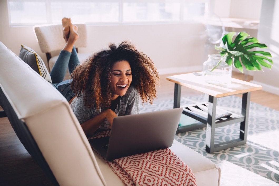 Woman Realizing She Can Save on Loans
