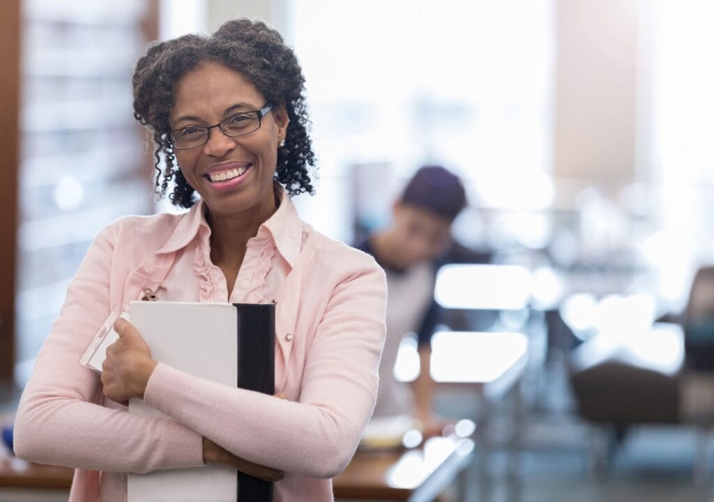 Student working toward her Ph.D.