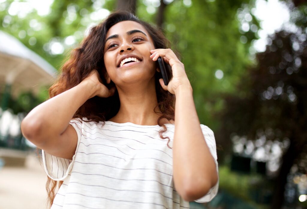 Young woman laughing